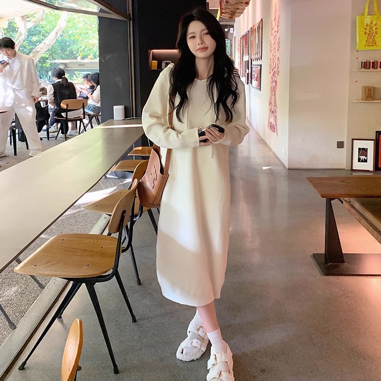 ニットパーカーワンピース