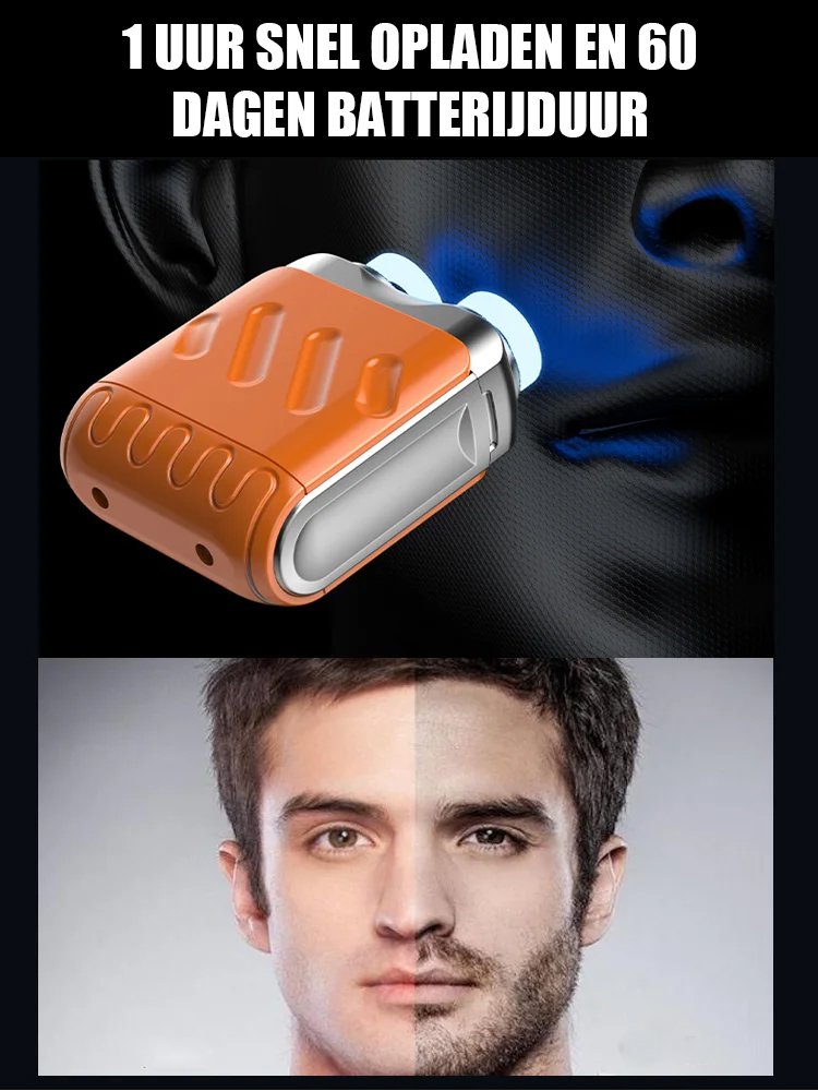 Roterend elektrisch scheerapparaat met dubbele ring