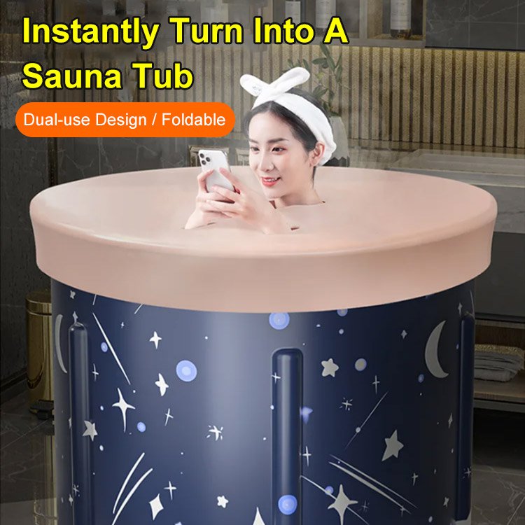 [6-Layer Thickened] Foldable Portable Bathtub