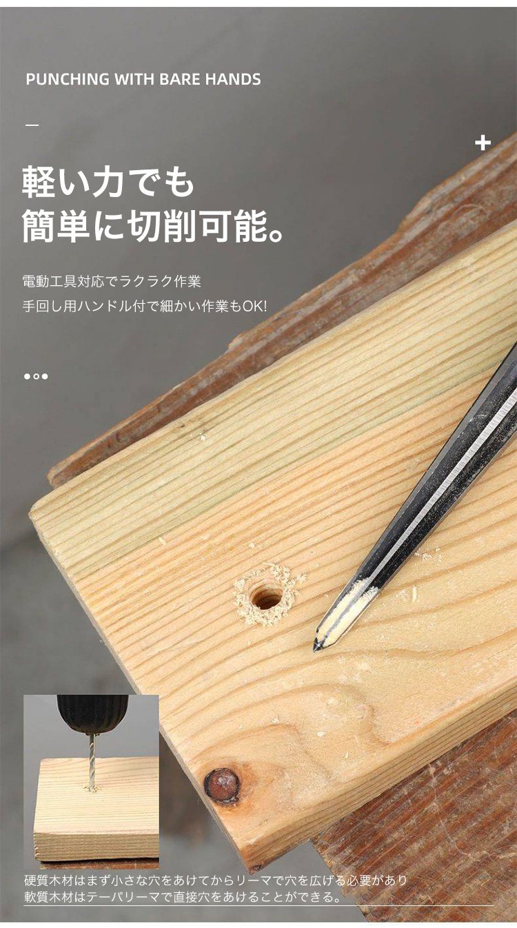 プロ仕様のテーパーリーマー