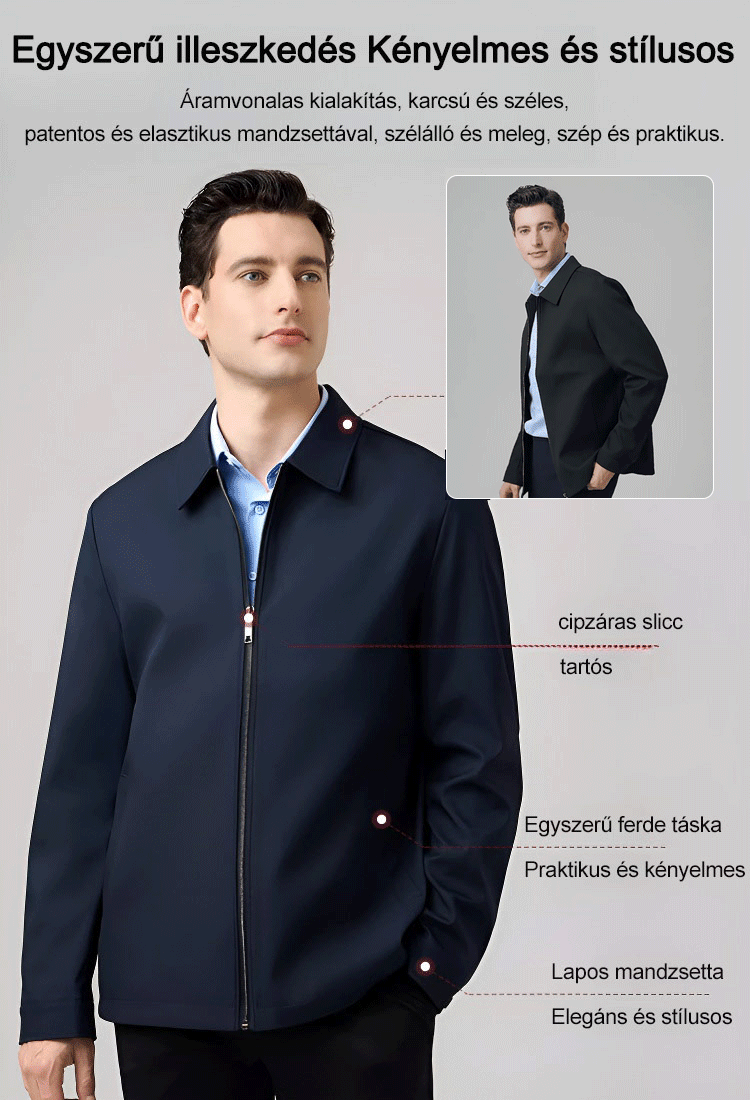 Eredeti férfi dzseki a pultnál