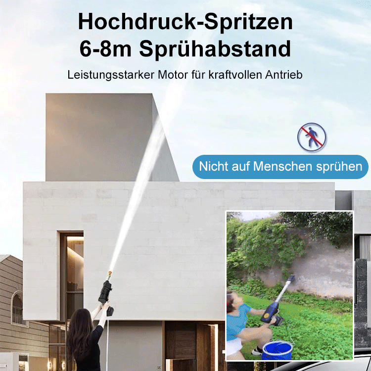 Home Tragbare, wiederaufladbare Hochdruck-Autowaschanlage