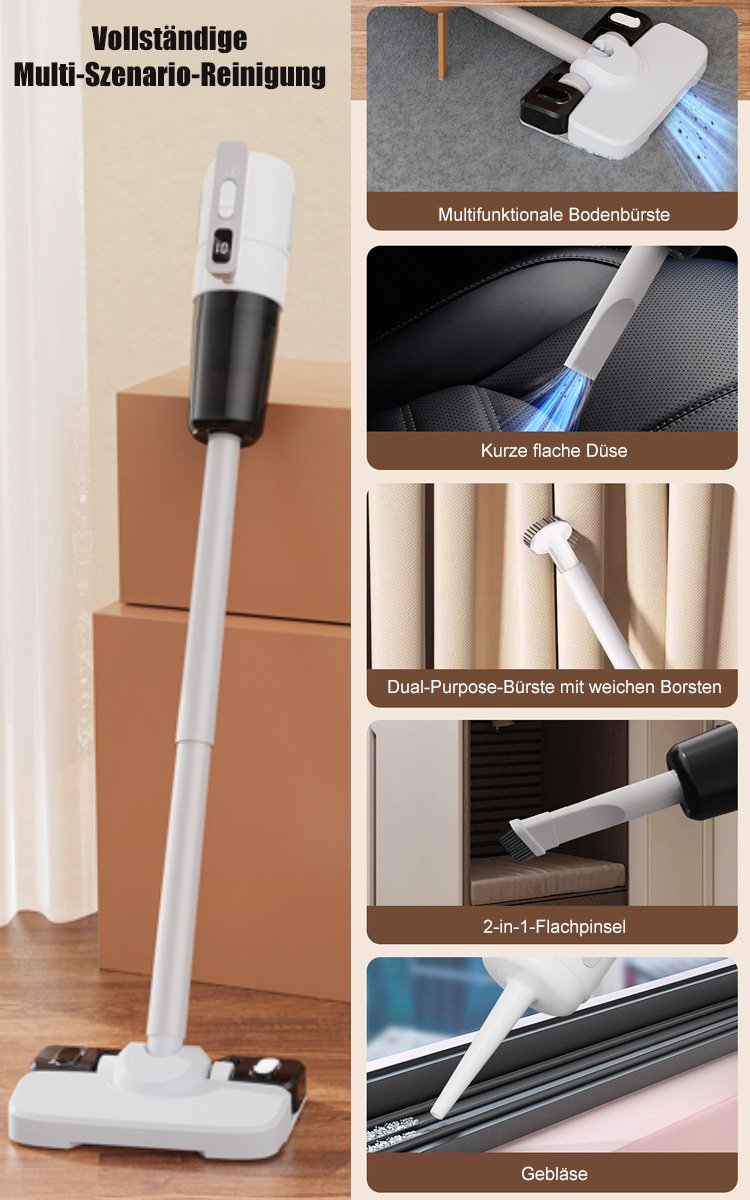 【Upgrade Große Saugkraft】Nass-Trocken-Saugen und Wischen 5-in-1 Staubsauger