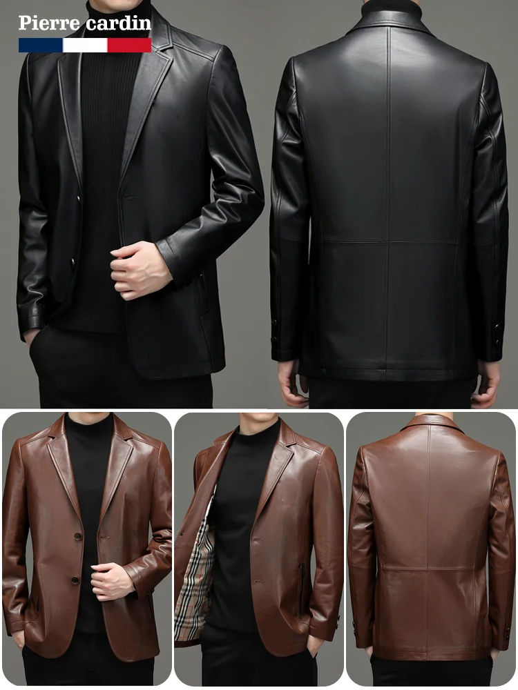 Men's comfortable and warm high-quality leather jacket