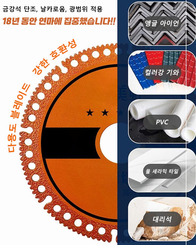 날카롭고 내마모 산업용 복합 다기능 절단 그라인더 블레이드