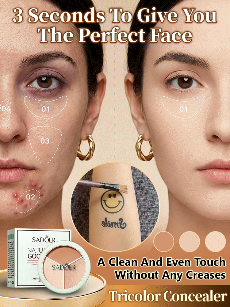 Contour and Highlight Three-Color Concealer