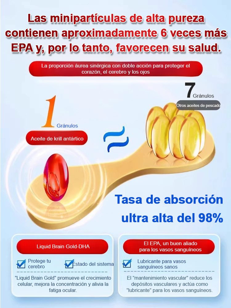Gelatina de aceite de kril antártico al 99,99% para desobstrucción