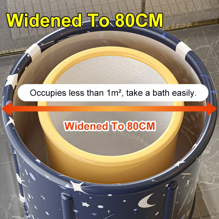 [6-Layer Thickened] Foldable Portable Bathtub