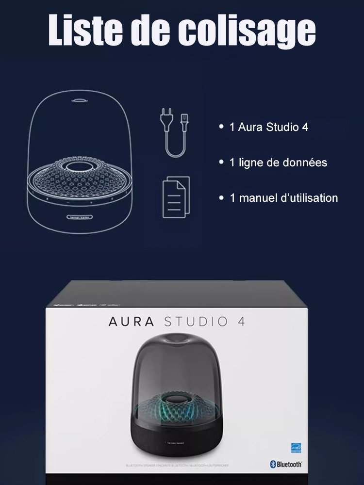 Enceinte Cristal Noir et Or