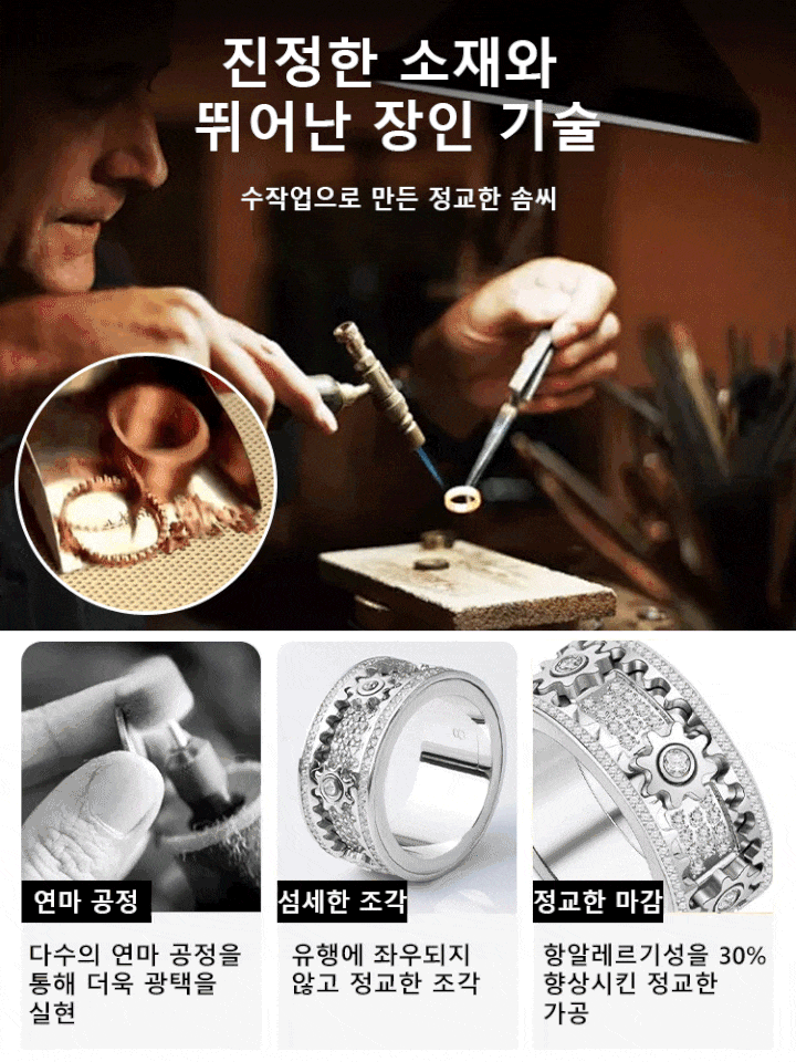 운세를 바꾸는 마법 만천성 기어 회전 반지