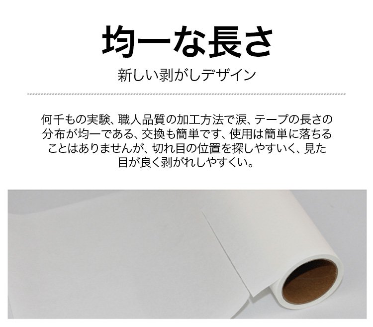 粘着テープの交換方法を示した説明画像