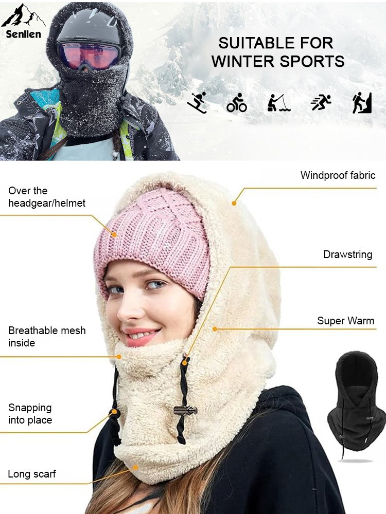 Winter outdoor windproof and warm cycling hat