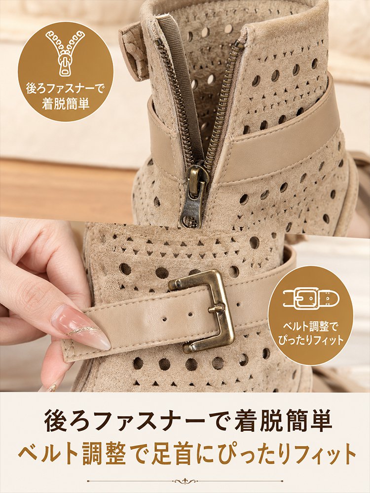 レディース美脚厚底ローマサンダル