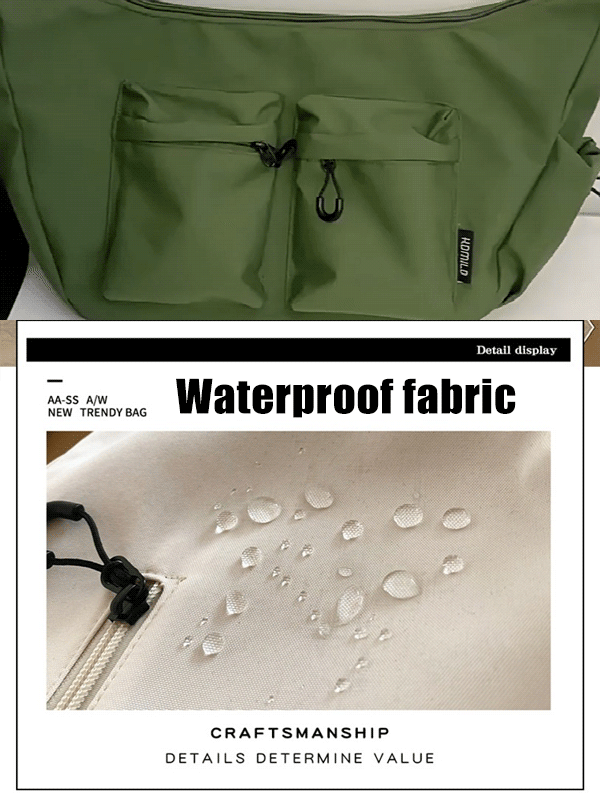 Korean style large capacity messenger canvas bag