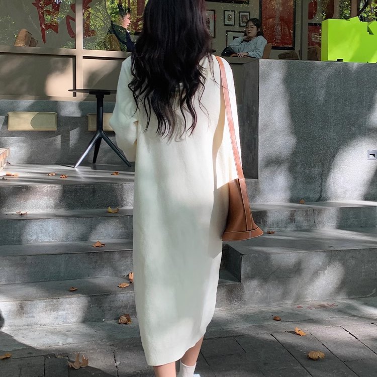 ニットパーカーワンピース