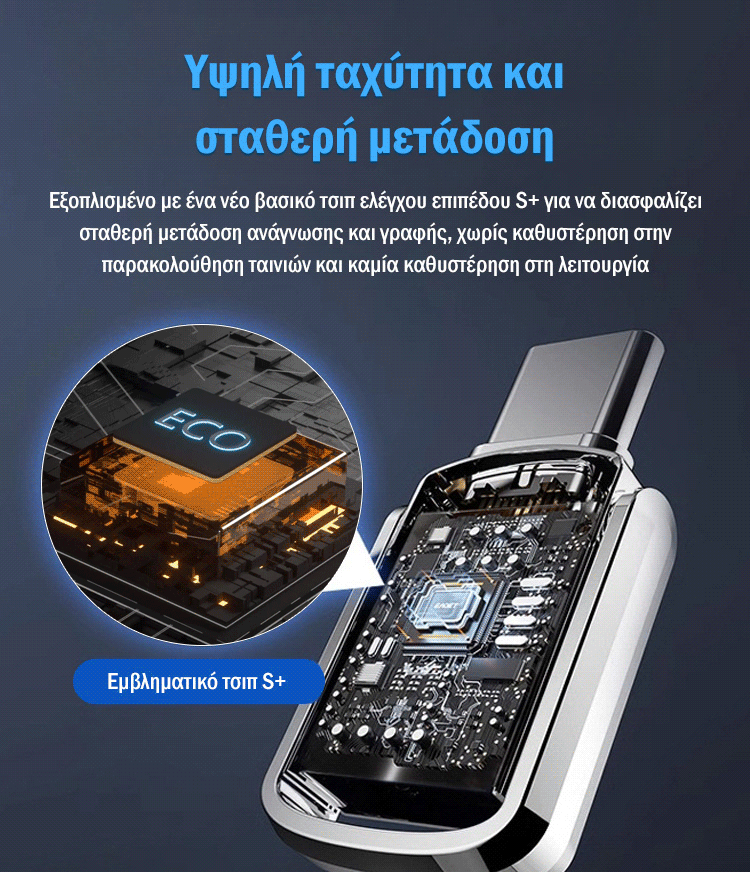 Υψηλής ταχύτητας διπλής διεπαφής USB flash drive