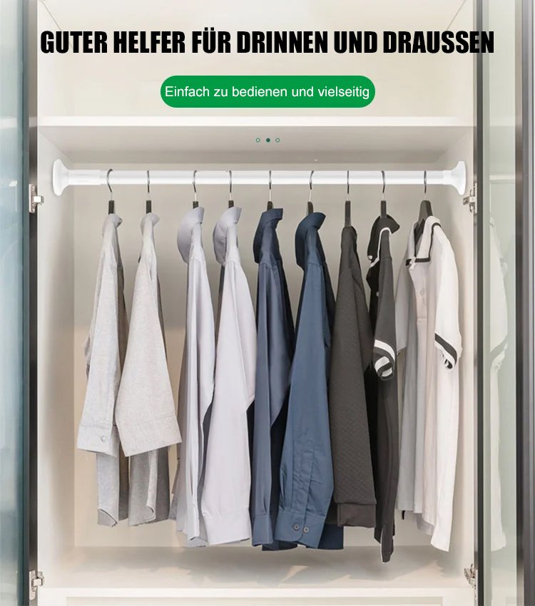 Keine durchstanzende Kleiderstange