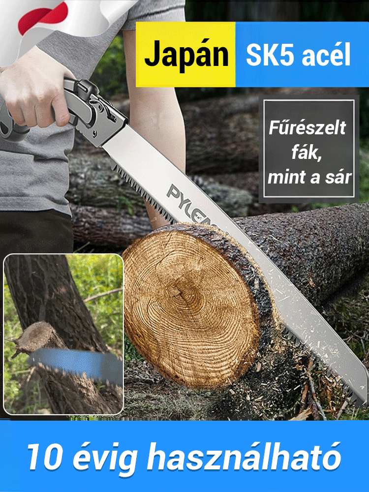 【Japán fekete szamuráj】Hordozható fakitermelő fűrész otthoni használatra