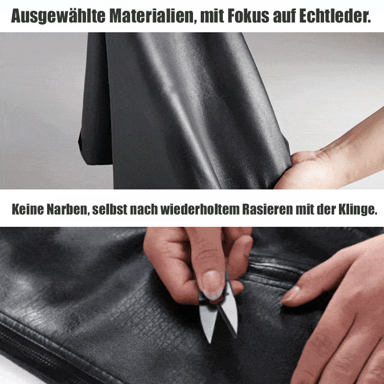 Vintage Revers Lederjacke Männer