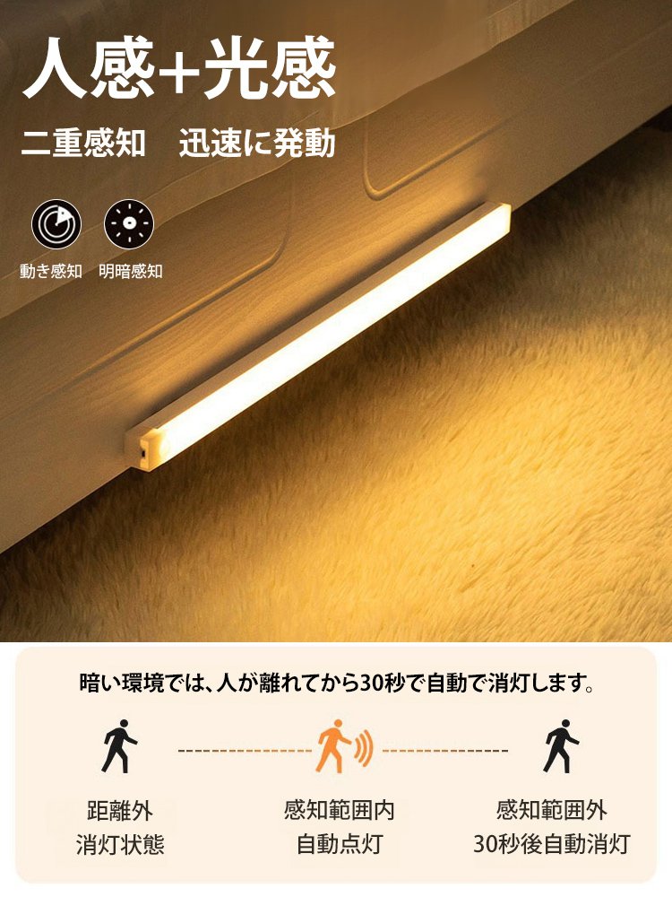 マグネット吸着人感センサーライト