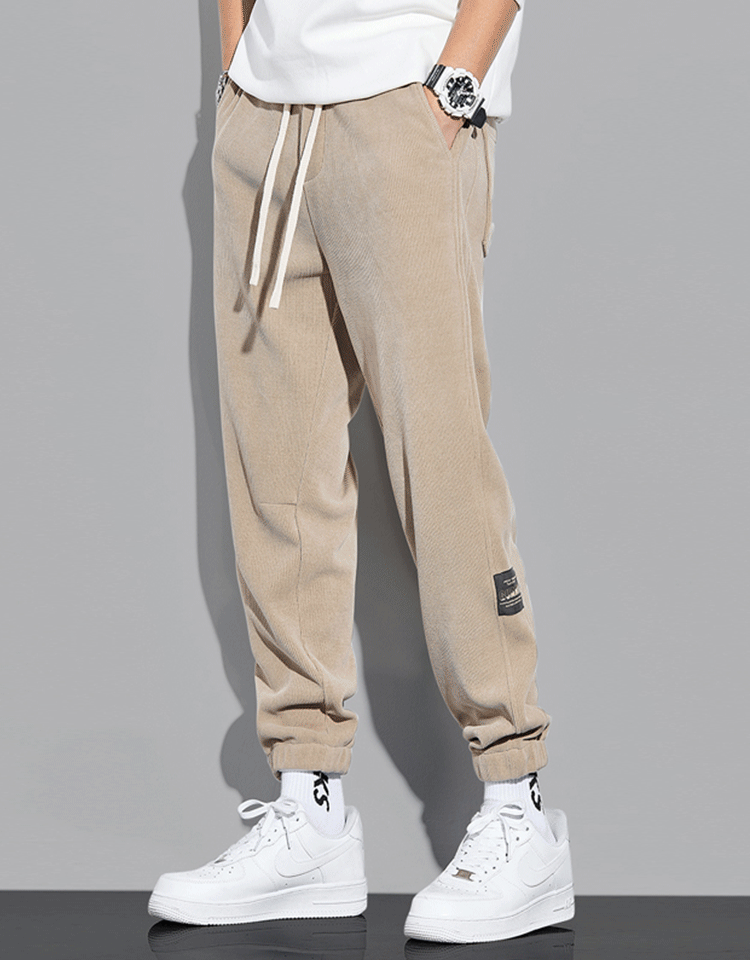 Zimowe spodnie sztruksowe z wkładką dla mężczyzn