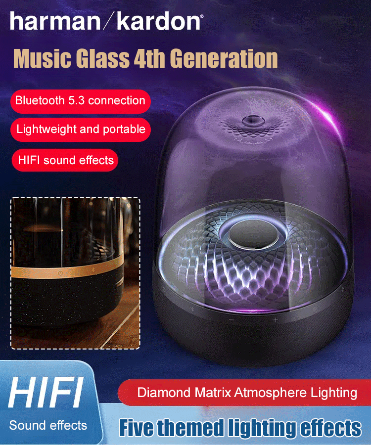 New Colored Glass Light Bluetooth Speaker