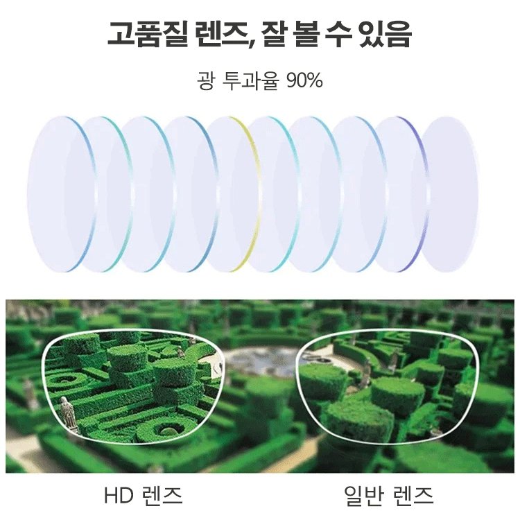 블루라이트와 피로 방지 젊어 보이는 양용 프리미엄 안경
