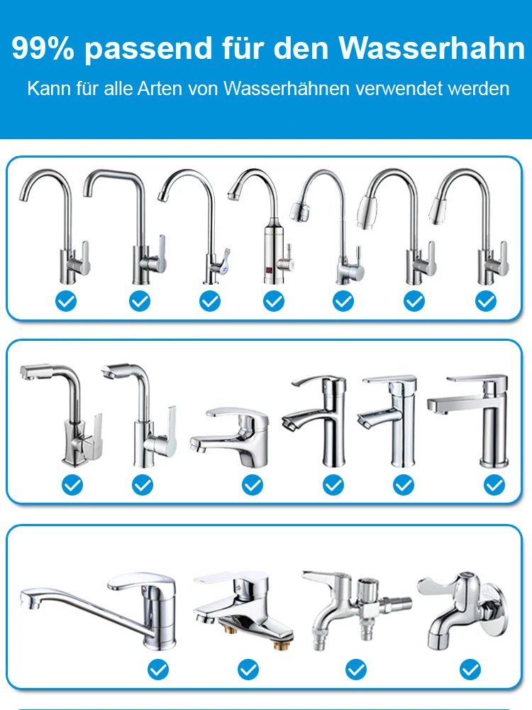 【Kein Einbau erforderlich, Filtereinsatz inklusive】Edelstahl-Wasserhahn zur direkten Trinkwasserfilt