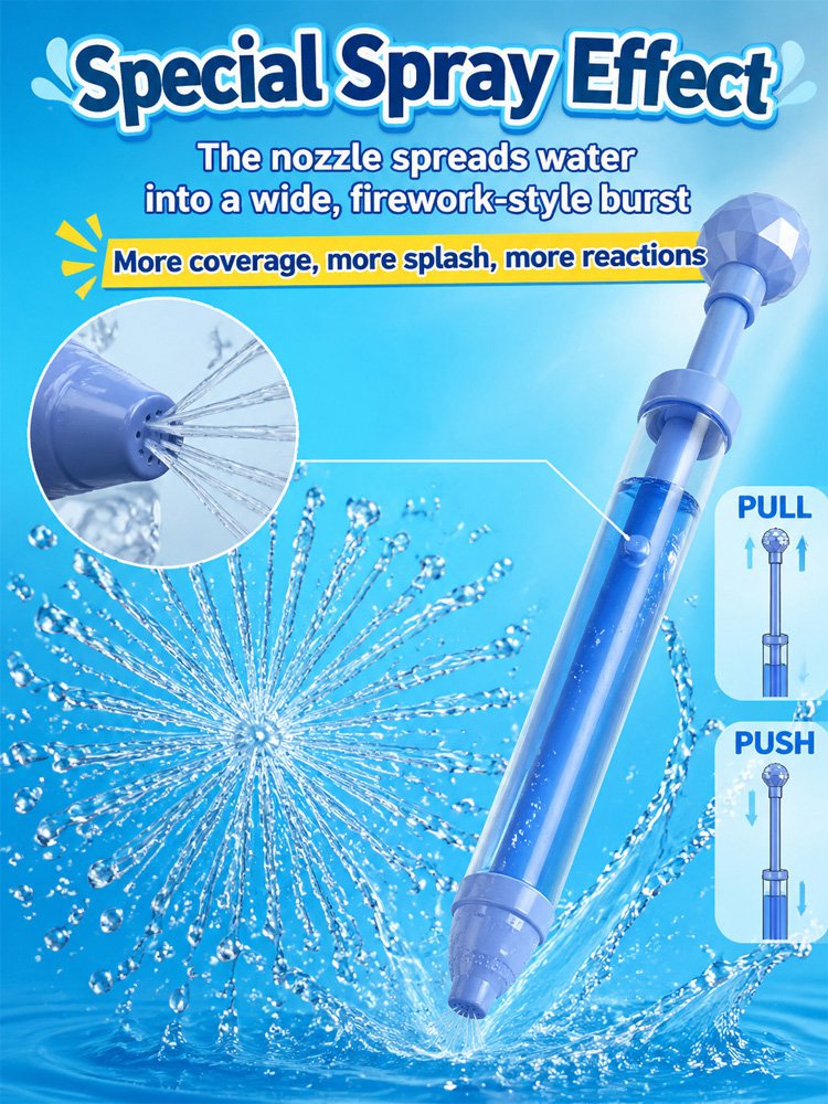 Firework water spray toy