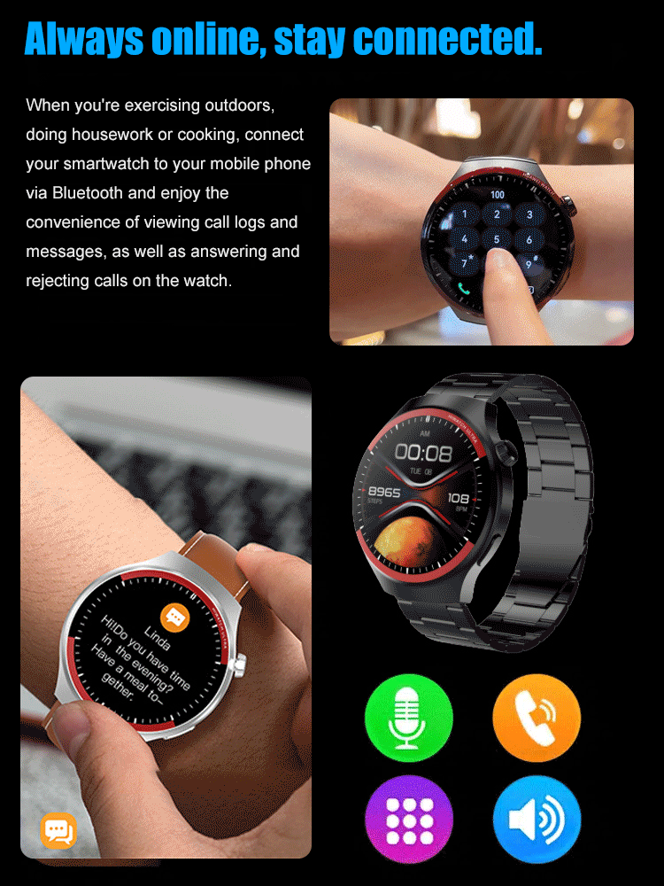 Space Exploration Round Screen Smart Watch