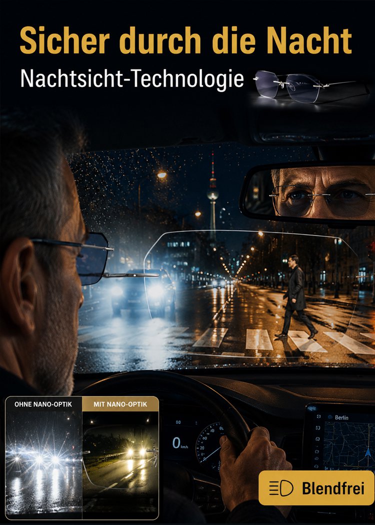 Nano-Optik intelligente selbsttönende multifokale Lesebrille