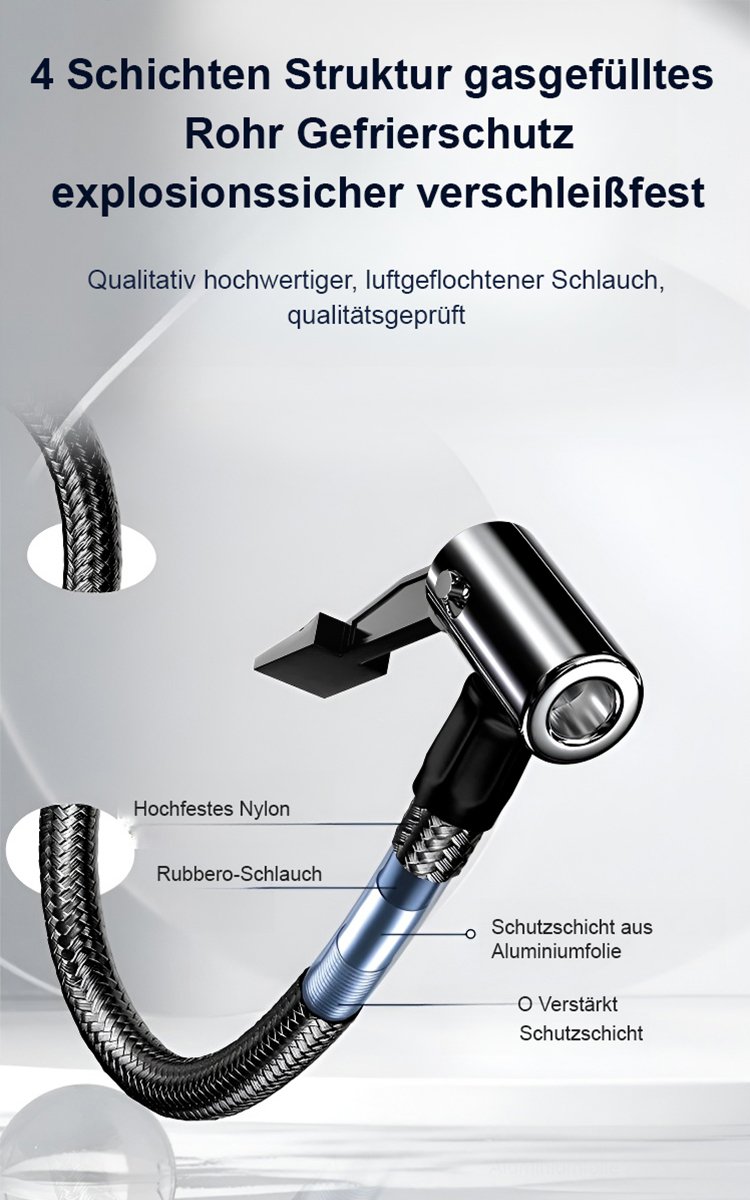 [Deutsche Hochdruck-Doppelpumpe] Superleise intelligente aufblasbare Pumpe