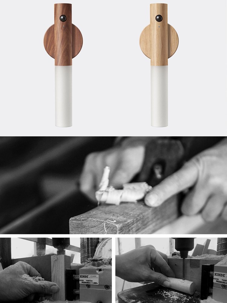 Haobang Wooden Wireless Induction Night Light