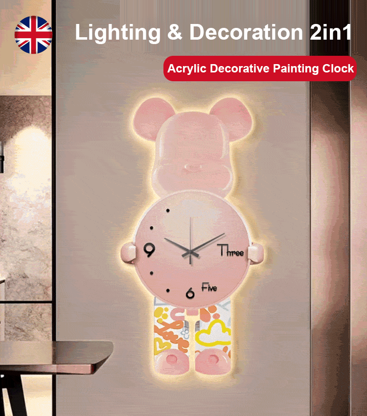 Acrylic Decorative Painting Clock