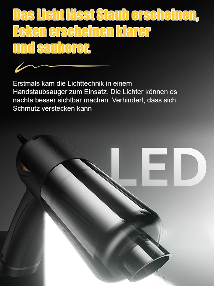 Doppelter elektrischer Staubsauger mit Licht und Gebläse