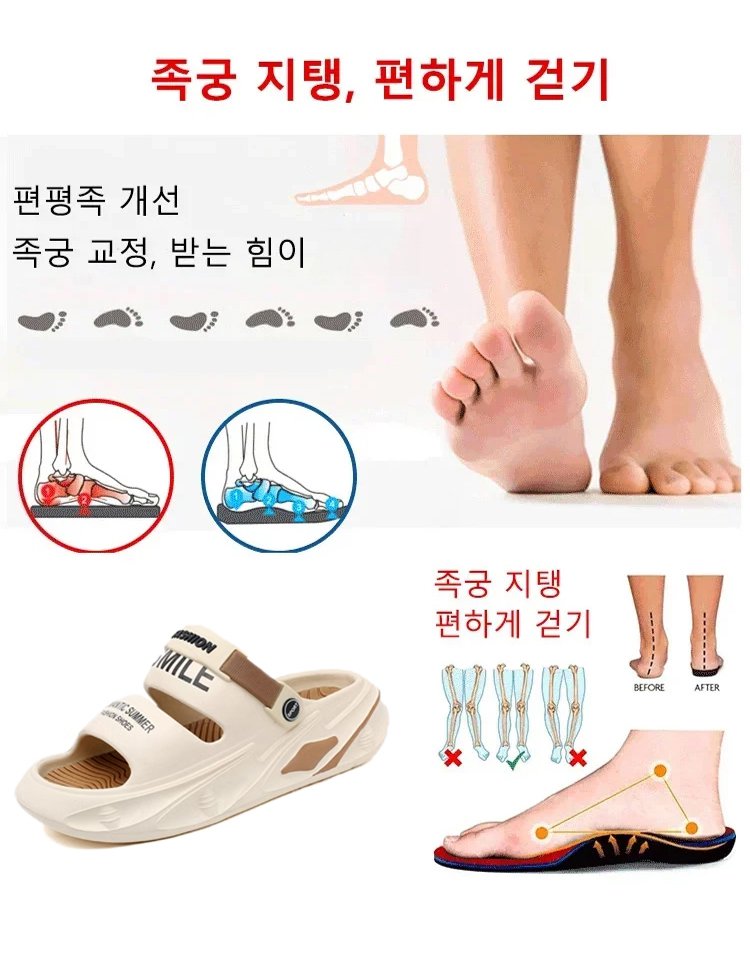 남자 샌들 2024 여름 크록스 슬리퍼