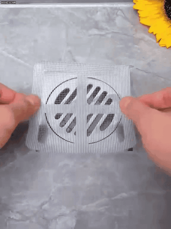 Disposable self-adhesive floor drain stickers