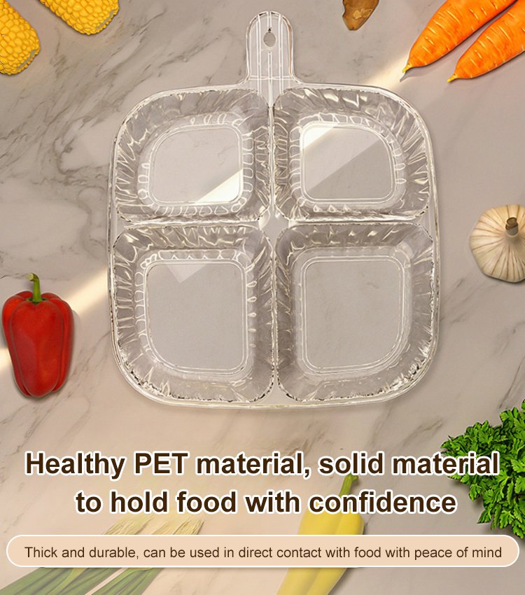 [Fashion Tableware] Multi-functional Divided Dinner Plate with Handle