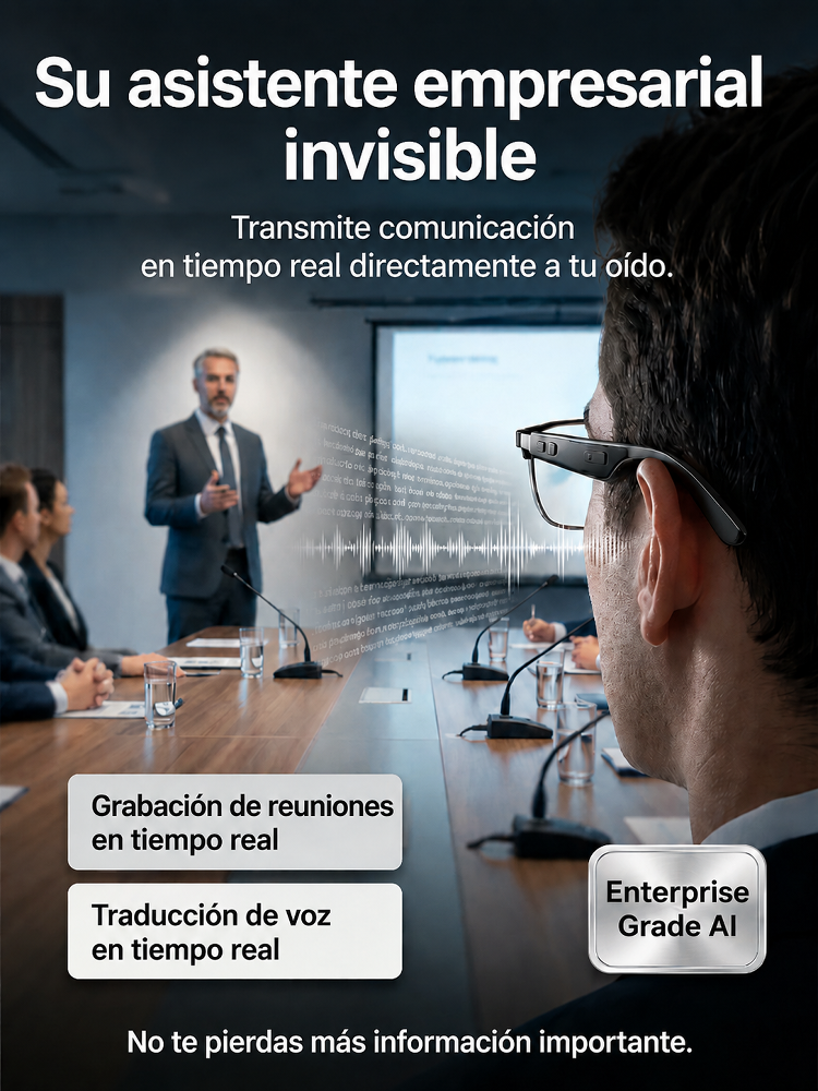 Gafas inteligentes AI con cambio de color control táctil y por voz