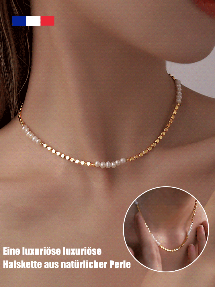 Eine luxuriöse luxuriöse Halskette aus natürlicher Perle