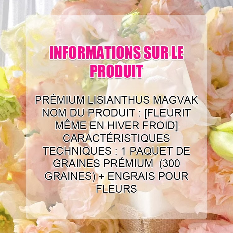 【Fleurs en hiver】Graines de lisianthus de qualité