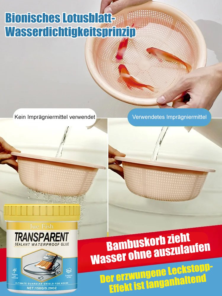 Transparenter unsichtbarer Dichtstoff für leckage- und wasserdichte Versiegelung.