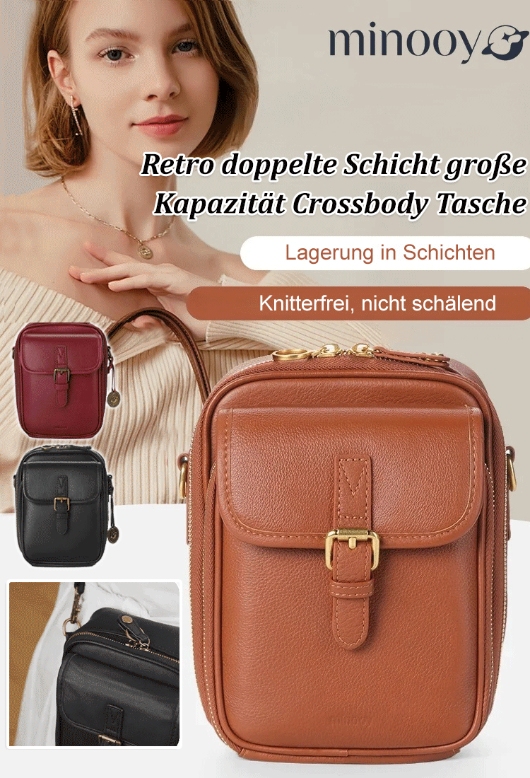 【2.0L15-Steckplätze】RFID-Diebstahlsicherung kleine Umhängetasche