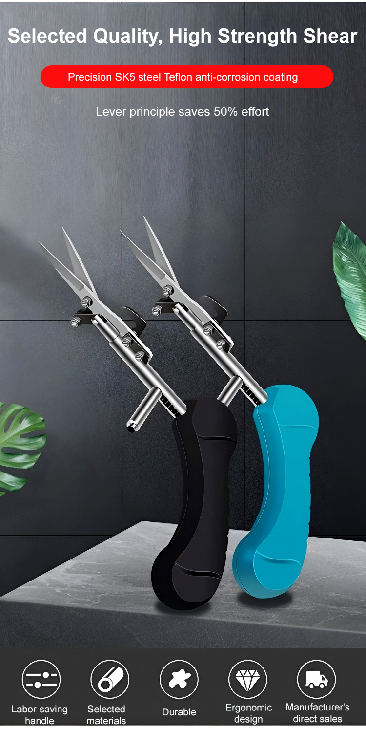 Pruner cutting fruit tree branch effortlessly