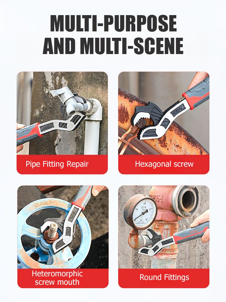 Multifunctional quick self-locking wrench