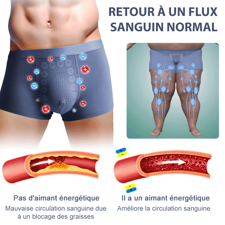 Sous-vêtements de massage et de thérapie magnétique pour hommes