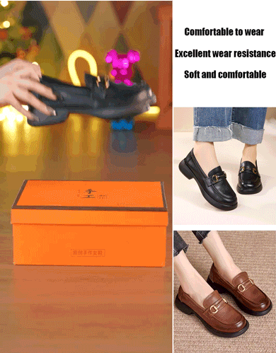 British-style soft-soled non-slip loafers for women