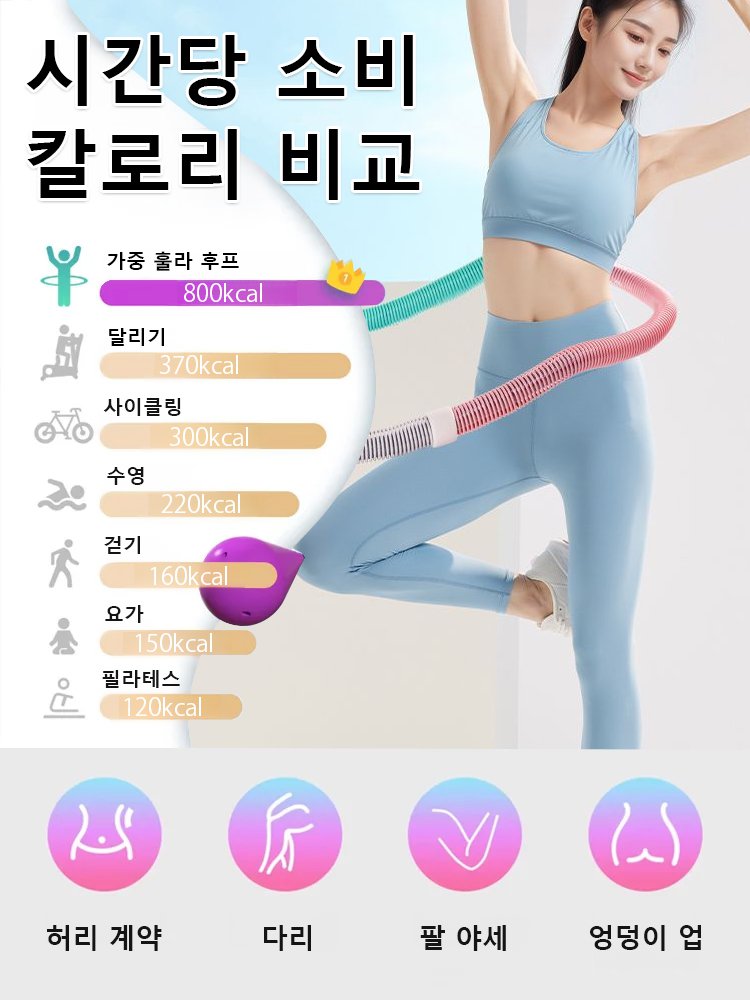 신제품 소프트 훌라후프 다이어트 및 체형 관리