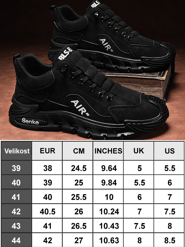 5cm pánské volnočasové boty s hrubou podrážkou