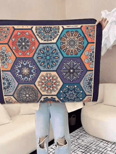 跨境熱賣波西米亞風水晶絨地墊